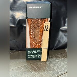 Starbucks Rose Gold Cold Cup Keychain
